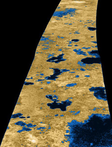 Titan's liquid methane lakes